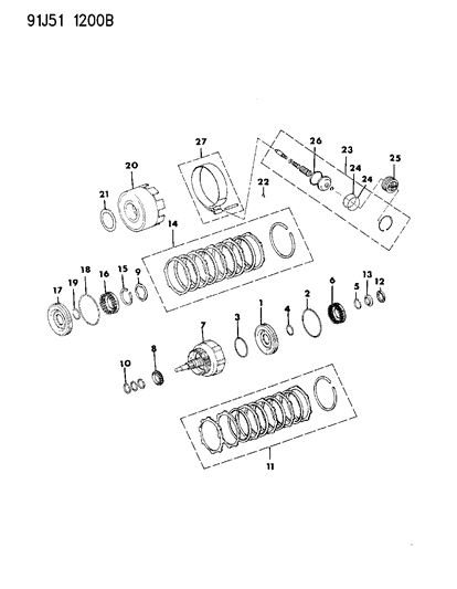 1993 Jeep Grand Wagoneer O Ring Diagram for 4637006