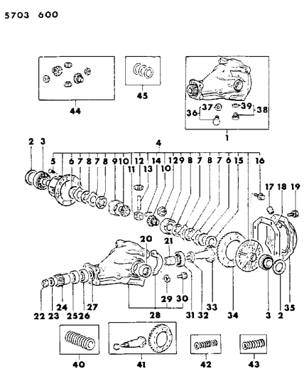 1985 Dodge Conquest Differential - Opt. Limited Slip Diff. Diagram 2