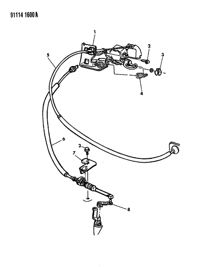 1991 Chrysler LeBaron Throttle Control Diagram 1