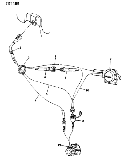 1987 Dodge Aries Cable, Speedometer Diagram