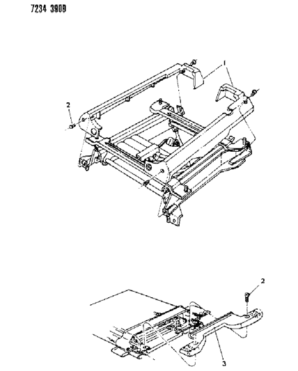1987 Chrysler Town & Country Covers - Electric Seat Adjuster Diagram