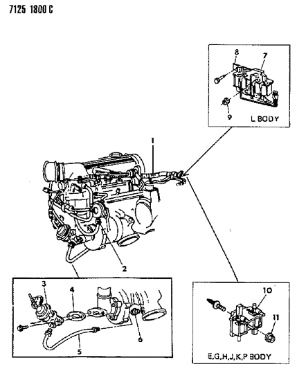 1987 Dodge Daytona EGR System Diagram 3