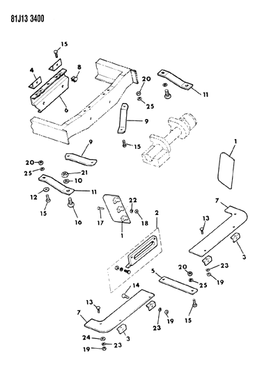 1986 Jeep Wagoneer Winch Mounting Diagram