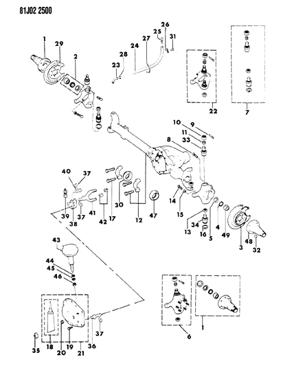 1985 Jeep J10 Nut-Steering KNUCKLE Diagram for S0114494
