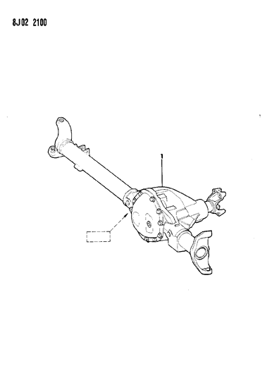 1990 Jeep Grand Wagoneer Axle Assembly, Front Diagram