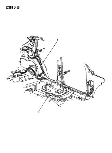 1992 Dodge Shadow Wiring - Body & Accessories Diagram