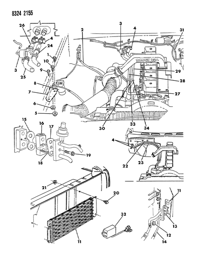 1989 Dodge W350 Plumbing - A/C Diagram 2