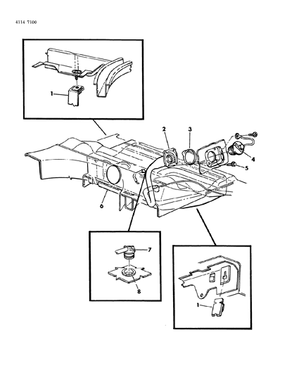 1984 Chrysler Laser Fuel Tank & Filler Tube Diagram 2