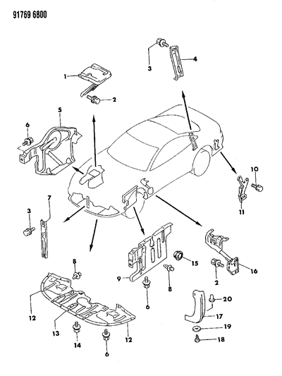 1991 Dodge Stealth Loose Panel And Other Diagram