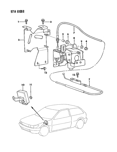 1989 Dodge Colt Speed Control - Factory Installation Diagram