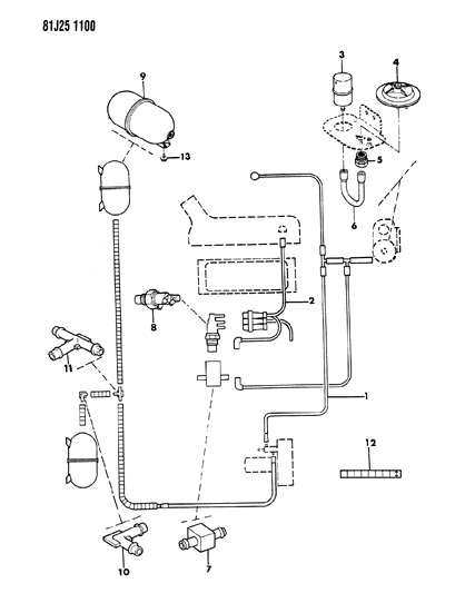 1986 Jeep Wagoneer Emission Controls Diagram 3