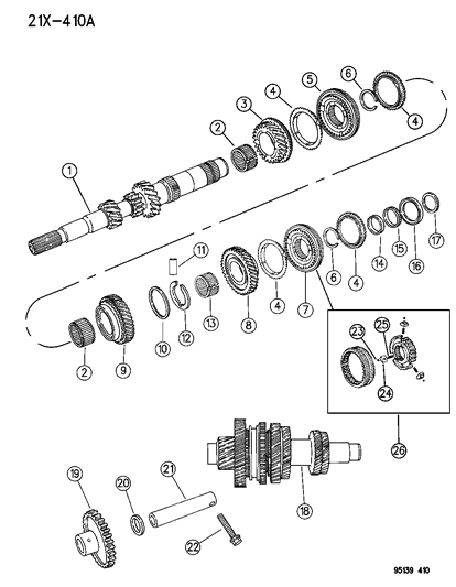 1995 Dodge Neon Gear-Fifth Diagram for 4761141