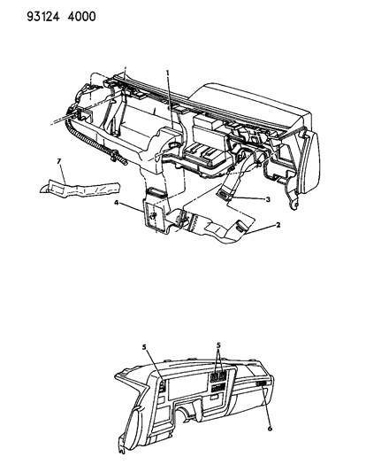 1993 Dodge Dynasty Air Distribution Ducts Diagram