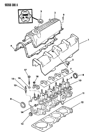 1990 Dodge Dakota Cylinder Head Diagram 2