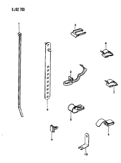 1990 Jeep Wrangler Clips - Miscellaneous Diagram