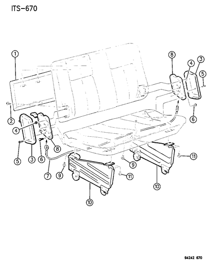 1994 Chrysler Town & Country Child Seat Diagram 1
