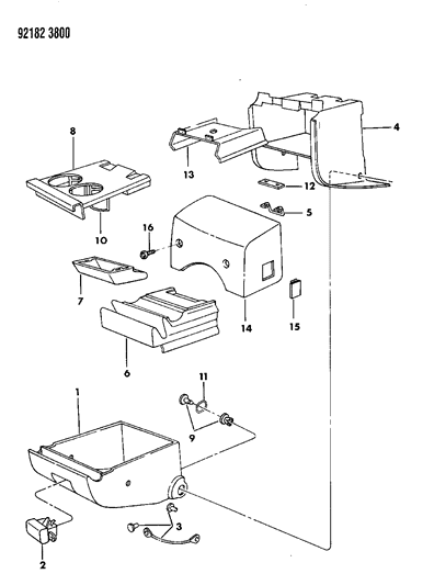 1992 Dodge Caravan Instrument Panel Center Module Diagram