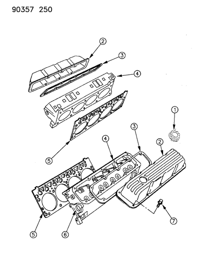 1992 Dodge Ramcharger Cylinder Head Diagram 3