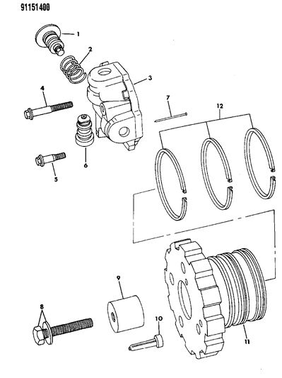 1991 Dodge Dynasty Filter-Automatic TRANSAXLE GOVERNO Diagram for 5205839