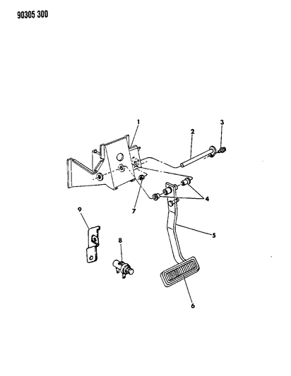 1993 Dodge Ramcharger Brake Pedal Diagram