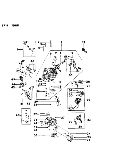 1985 Dodge Colt Carburetor Inner Parts Diagram 1