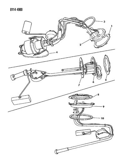 1988 Chrysler New Yorker Fuel Tank Sending Unit Diagram