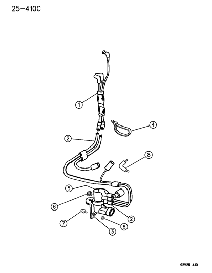 1993 Dodge Viper Harness-CANISTER PURGE Diagram for 4763804
