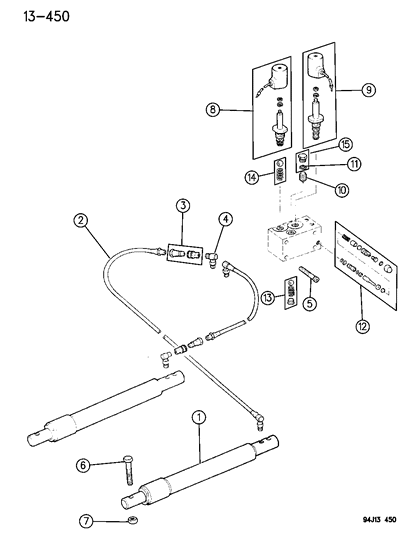 1996 Jeep Cherokee Snow Plow Power Angling Cylinders Diagram