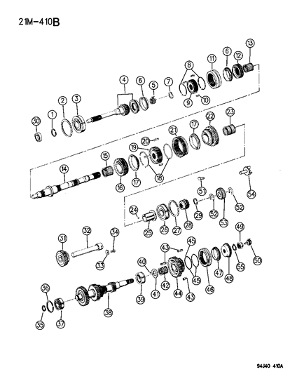 1995 Jeep Wrangler Gear-COUNTERSHAFT Fifth Diagram for 4637527