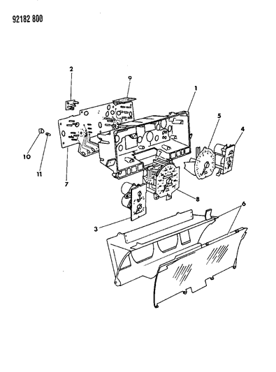 1992 Dodge Spirit Instrument Panel Cluster Diagram