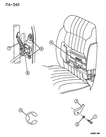 1994 Dodge Spirit Lumbar And Thigh Support - Manual A Body Diagram