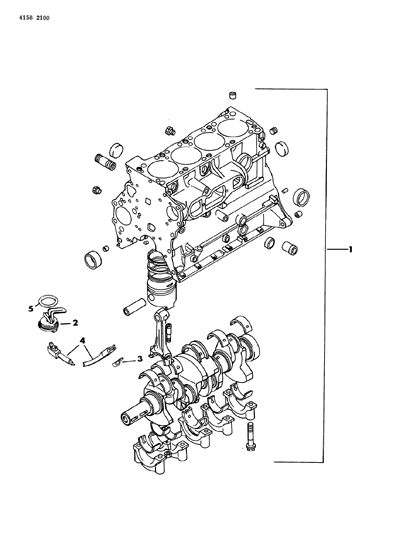 1984 Chrysler Executive Sedan Engine, Short Diagram
