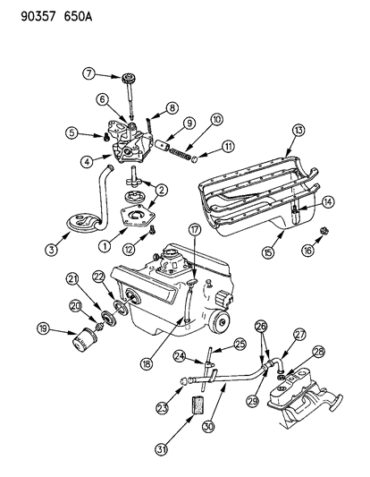 1992 Dodge Ramcharger Engine Oiling Diagram 3