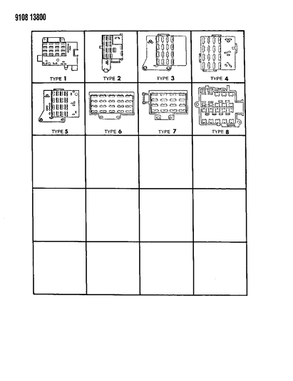 1989 Chrysler New Yorker Fuse Blocks & Relay Modules Diagram