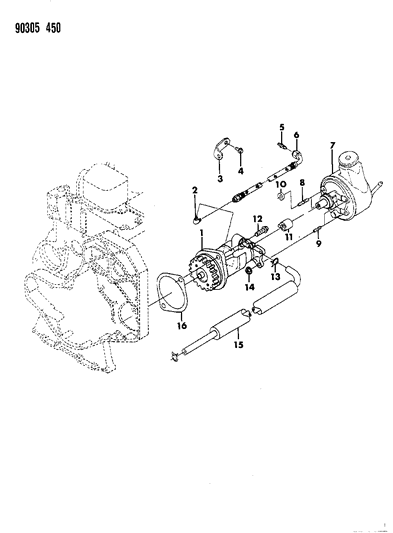 1991 Dodge D350 Vacuum Pump - Brake Diagram 1