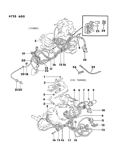 1984 Dodge Colt Valve Assembly , Thermo Diagram for MD073096