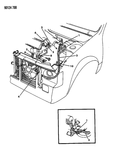 1990 Dodge Omni Plumbing - Heater Diagram