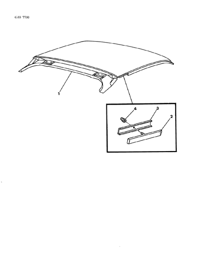 1984 Dodge Daytona Roof Panel Diagram