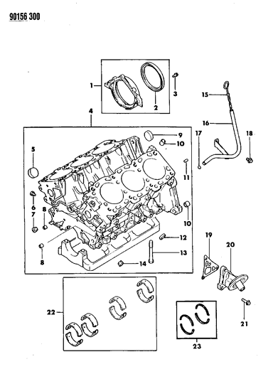 1990 Chrysler Town & Country Cylinder Block Diagram 2