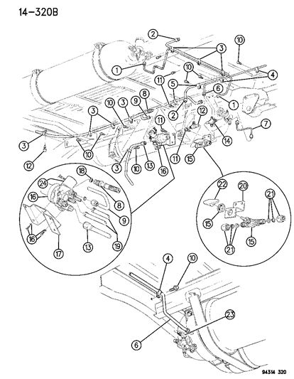 1994 Dodge Ram Van Bracket-Pressure Regulator Diagram for 52127563