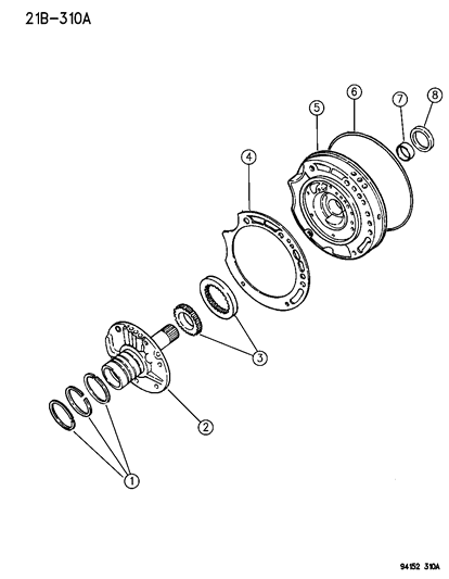 1994 Chrysler Town & Country Oil Pump With Reaction Shaft Diagram 2