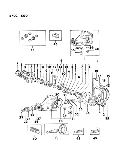 1984 Chrysler Conquest SPACER-Front Differential Diagram for MB185375