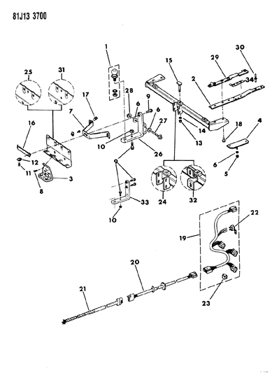 1985 Jeep Cherokee Harness Diagram for J3237362