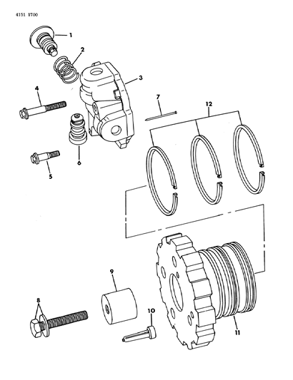 1984 Chrysler Laser Governor, Automatic Transaxle Diagram