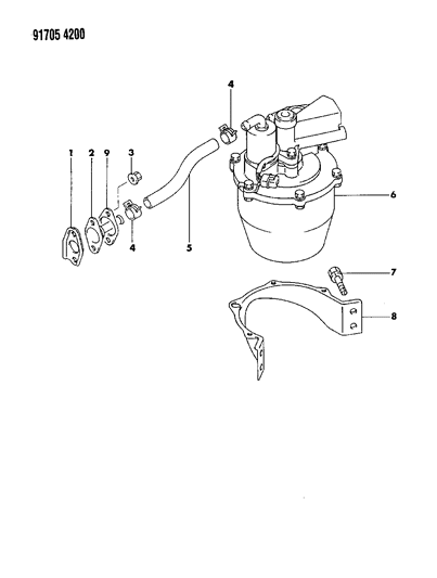 1991 Dodge Ram 50 Modulator - Anti - Skid Brake System Diagram