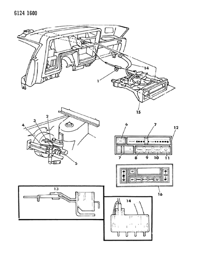 1986 Chrysler New Yorker Control, Air Conditioner Diagram