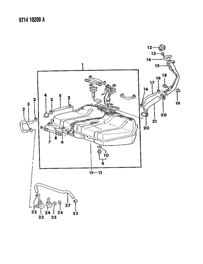 1989 Dodge Colt Fuel Tank Diagram