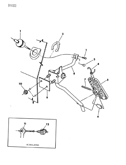 1985 Dodge Omni Accelerator Pedal Diagram