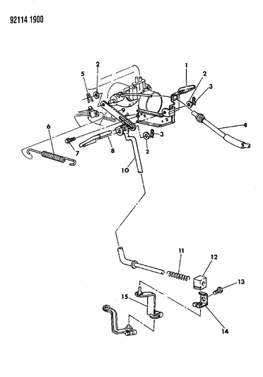 1992 Chrysler LeBaron Throttle Control Diagram 4