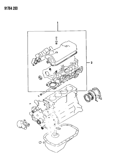 1991 Dodge Ram 50 Engine Gasket Sets Diagram 1